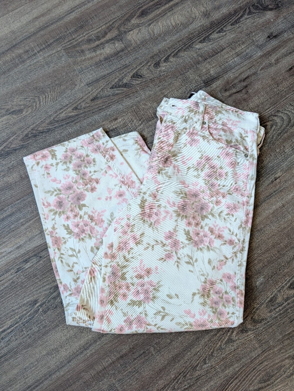 Gap floral barrel jeans